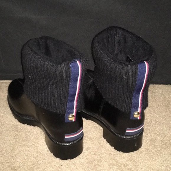 Tommy Hilfiger TWSILVINA Rubber and Knit Cuff Rain boots - Picture 3 of 12